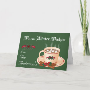 Carte de vœux d'hiver Coupe de cacao