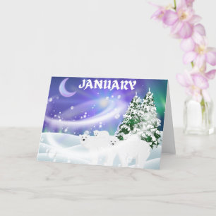 Carte de vœux d'hiver de janvier