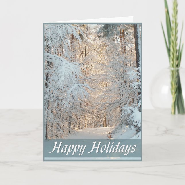 Carte de vœux d'hiver pour les Fêtes (Devant)