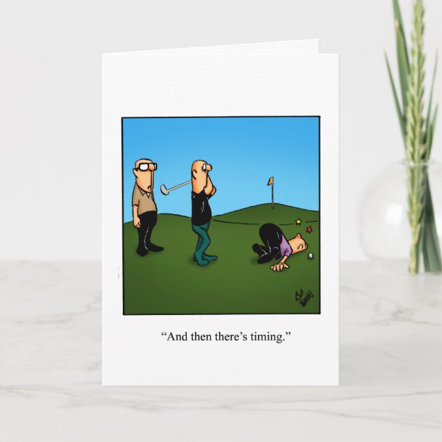 Carte de voeux d'Humour d'anniversaire tardif (Devant)