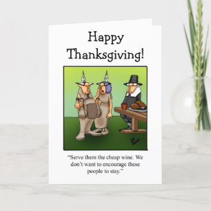 Carte de voeux d'Humour Thanksgiving personnalisab