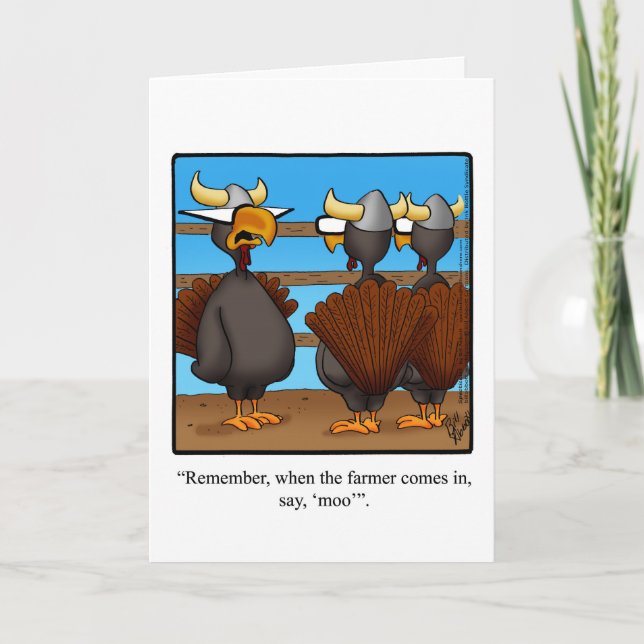 Carte de voeux d'Humour Thanksgiving personnalisab (Devant)