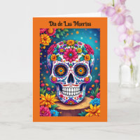 Carte de vœux Dia de las Muertos Jour des morts