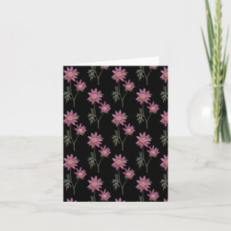 Carte de voeux Dill Daisy Motif noir