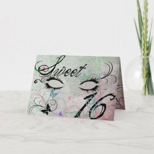 Carte de voeux d'invitation du bonbon 16 à