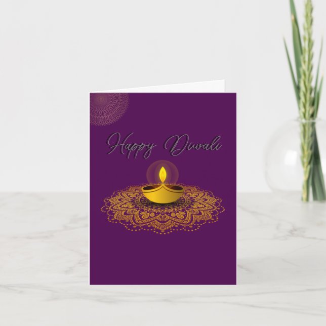 Carte de voeux Diwali personnalisée (Devant)