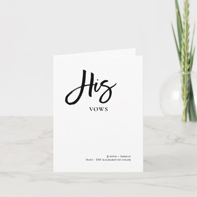 Carte de Voeux DIY Couleurs Chic Écriture Manuscri (Devant)