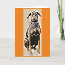 Carte de voeux Doberman