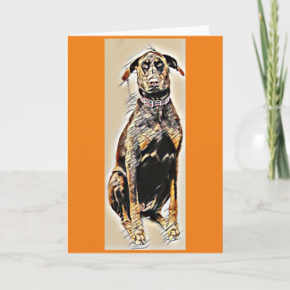 Carte de voeux Doberman
