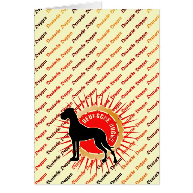 Carte de vœux Dogues Allemands (Devant)