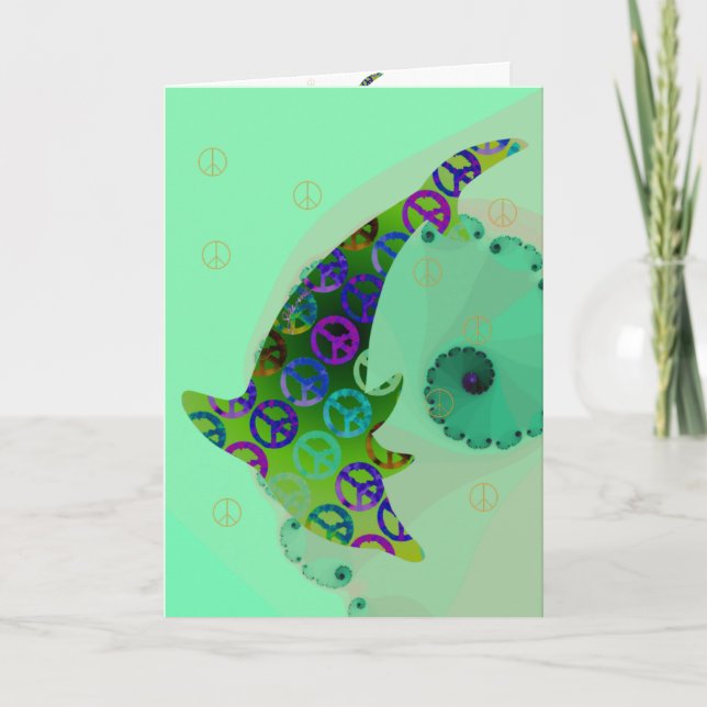 Carte de voeux Dolphin Peace Friday Shell (Devant)