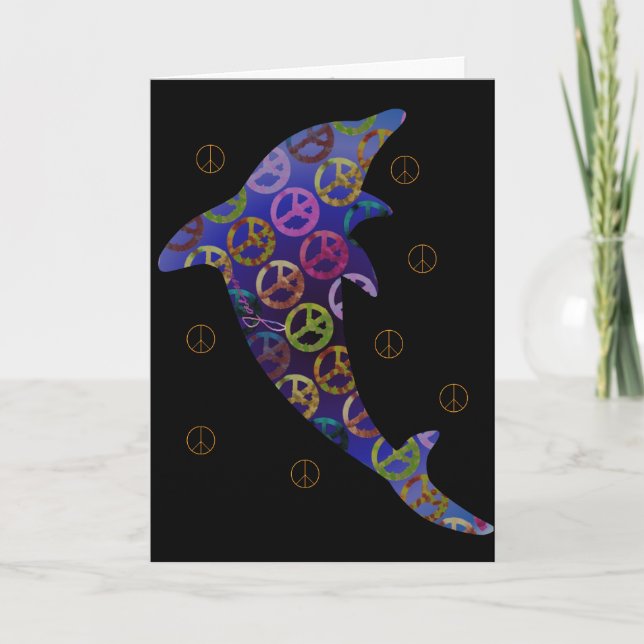 Carte de voeux Dolphin Peace jeudi (Devant)