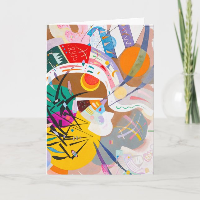 Carte de voeux dominante de courbe de Kandinsky (Devant)