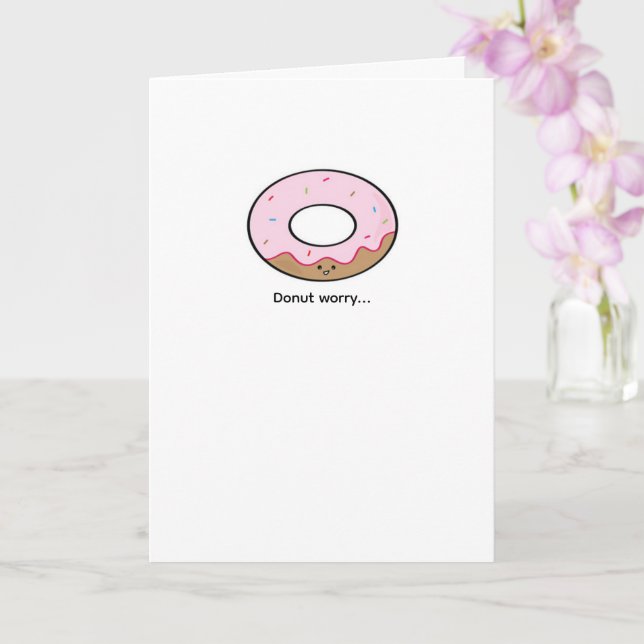 Carte de vœux Donut Worry Illustration de Donut Ka (Orchidée)