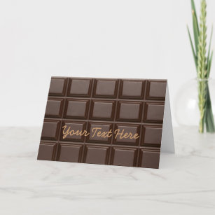 Cartes De Vœux Barre De Chocolat Zazzle Fr