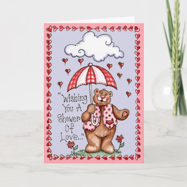 Carte de vœux - Douce pluie d'amour (Devant)