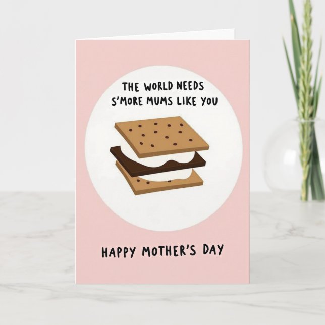Carte de Vœux Douces Mères S'mores (Devant)