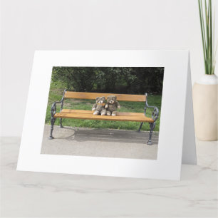 Carte de voeux d'ours de bingo-test