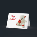 Carte de voeux d'ours de nounours de joyeux<br><div class="desc">Montrez votre amour avec cette carte de voeux d'ours de nounours d'anniversaire</div>