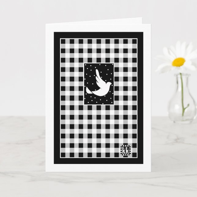 Carte de voeux Dove On Snowy Sky (Petite plante)