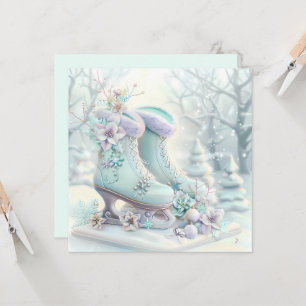 Carte de voeux Dreamy Christmas Ice Skates