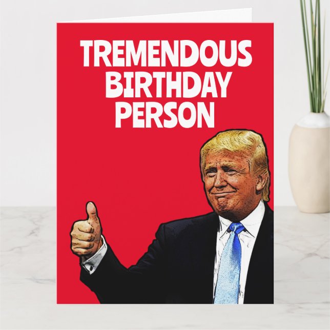 CARTE DE VOEUX DRÔLE ANNIVERSAIRE TRUMP (Devant)