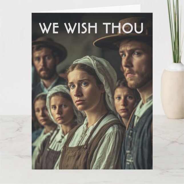 Carte de vœux drôle d'anniversaire Amish Mennonite (Devant)