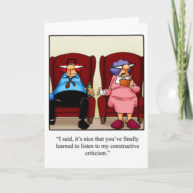 Carte de vœux drôle d'anniversaire de mariage (Devant)