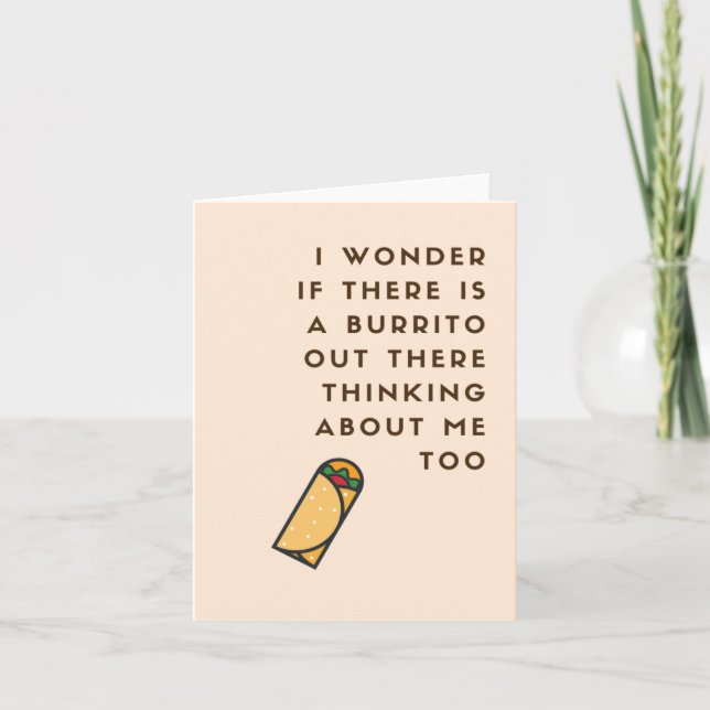 Carte de vœux drôle de burrito (Devant)