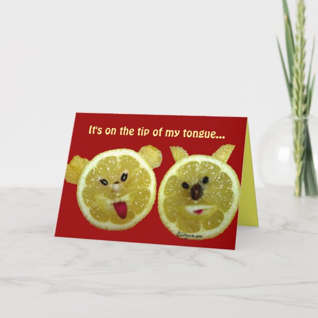 Carte de voeux drôle de citron (Devant)