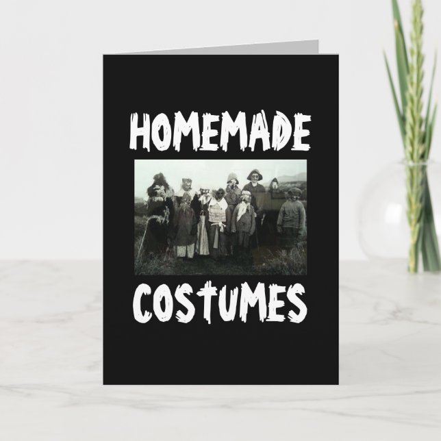 CARTE DE VOEUX DRÔLE DE COSTUMES DE HALLOWEEN FAIT (Devant)