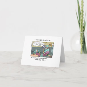 Carte de vœux drôle de dessin animé Code Téléphone
