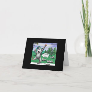 Carte de vœux drôle de dessin animé de possums fai