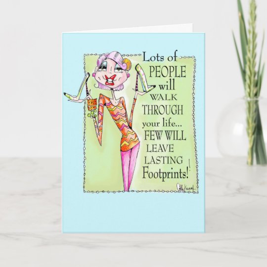 Carte De Voeux Drole De Femme Humour De Chaussure Zazzle Fr