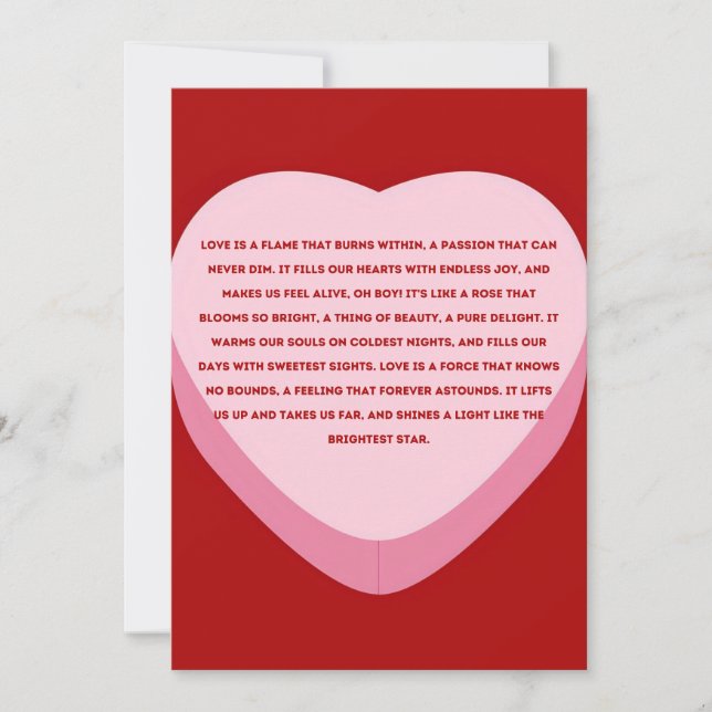 Carte de vœux drôle de la Saint-Valentin (Devant)