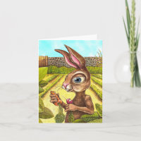 Carte de vœux drôle de lapin