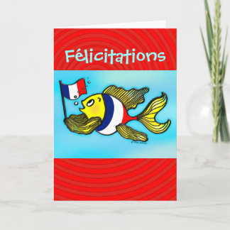 Carte de voeux drôle de poissons français de