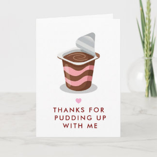 Carte de vœux drôle de pudding pour la fête des mè