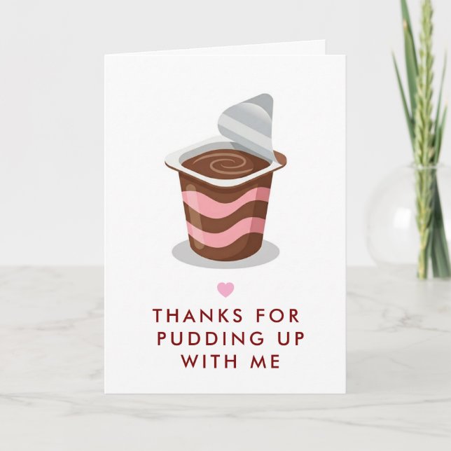 Carte de vœux drôle de pudding pour la fête des mè (Devant)