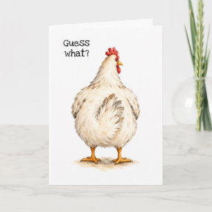 Carte de vœux drôle Devine quoi Cul de poulet