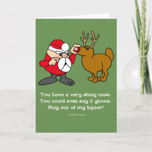 Carte de vœux drôle d'humour de Noël