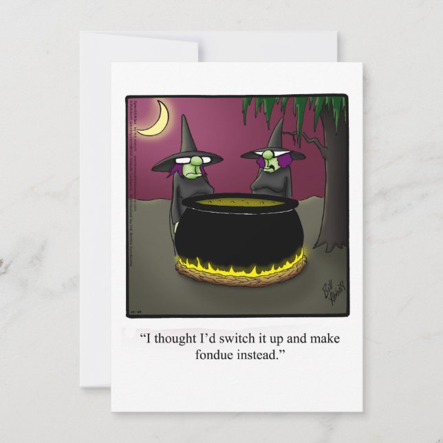 Carte de vœux drôle d'humour d'Halloween  (Devant)