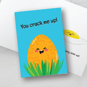 Carte de vœux drôle d'œuf   Vous me faites rire cô