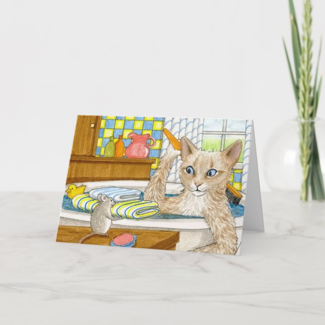 Carte de voeux drôle du chat 345 (Devant)