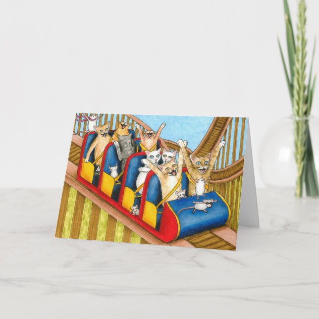 Carte de voeux drôle du chat 385 (Devant)