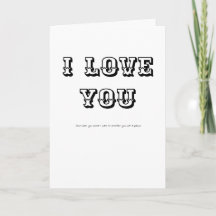 Carte de vœux drôle JE T'AIME mais...