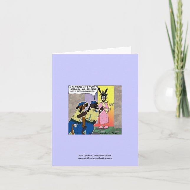 Carte de vœux drôle pour chien stérilisé (Devant)