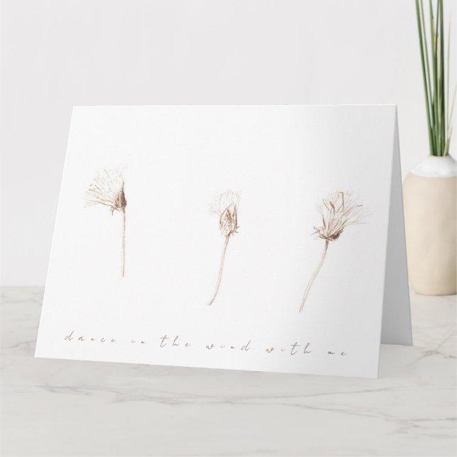 Carte de voeux Dry Dandelions (Devant)