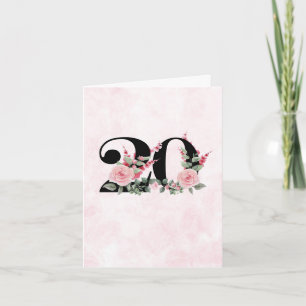 Carte de voeux du 20e anniversaire - Floral Work 2