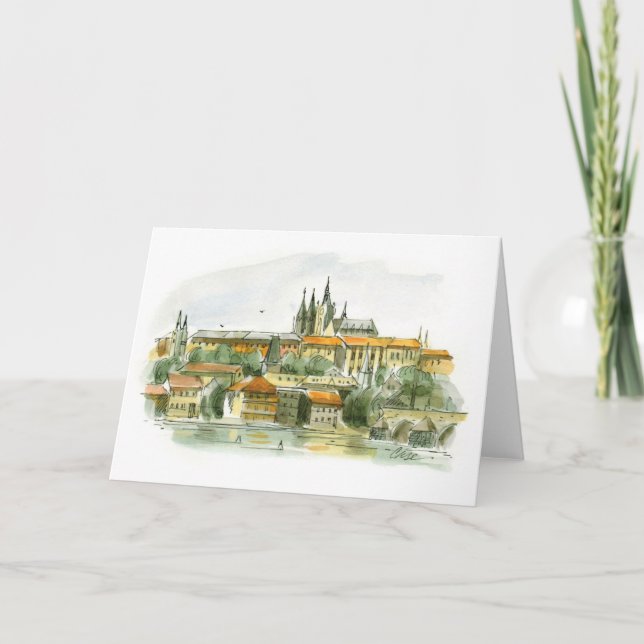 Carte de voeux du château de Prague (Devant)